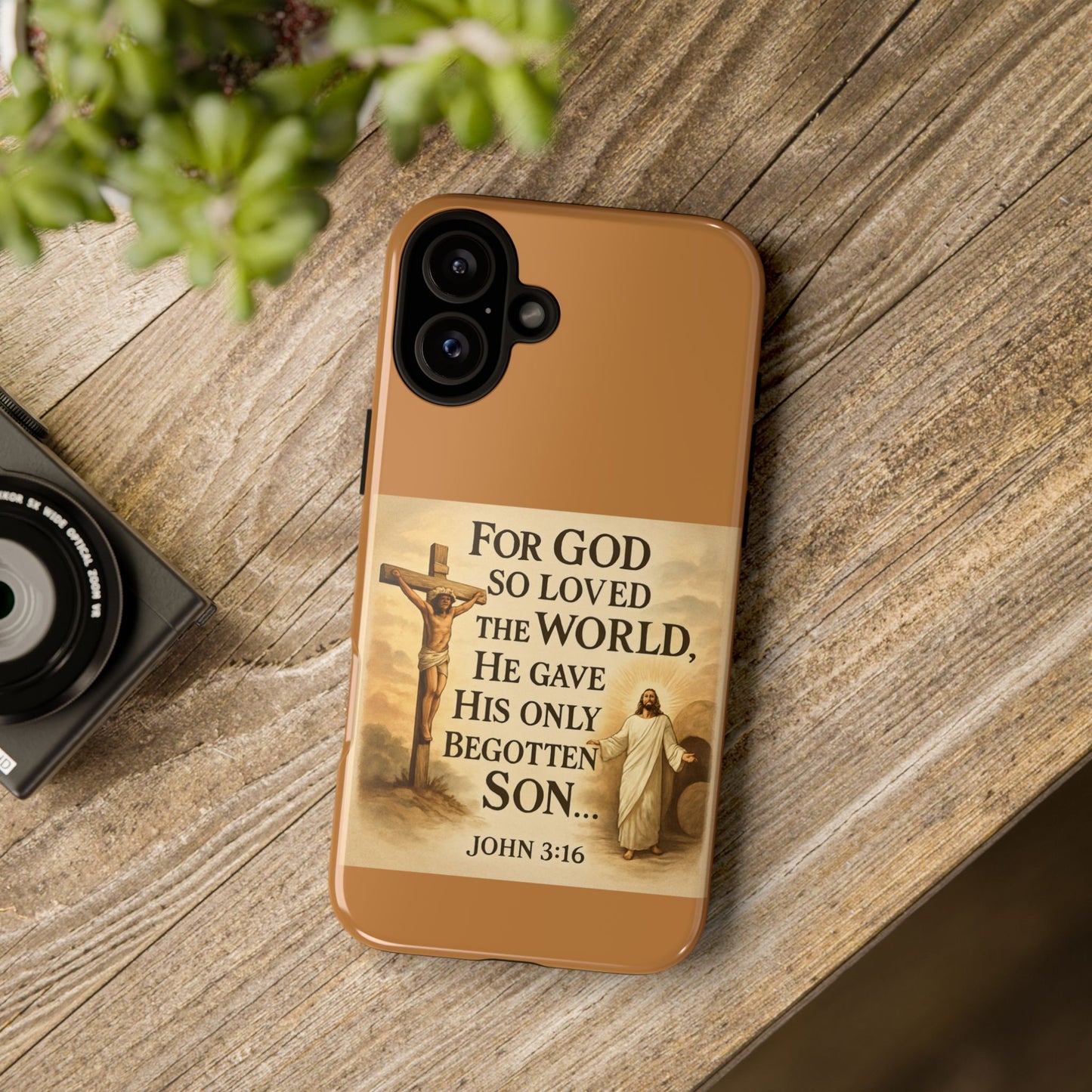 Christian John 3:16 Phone Case – 'For God So Loved the World' Tough Protective Cover