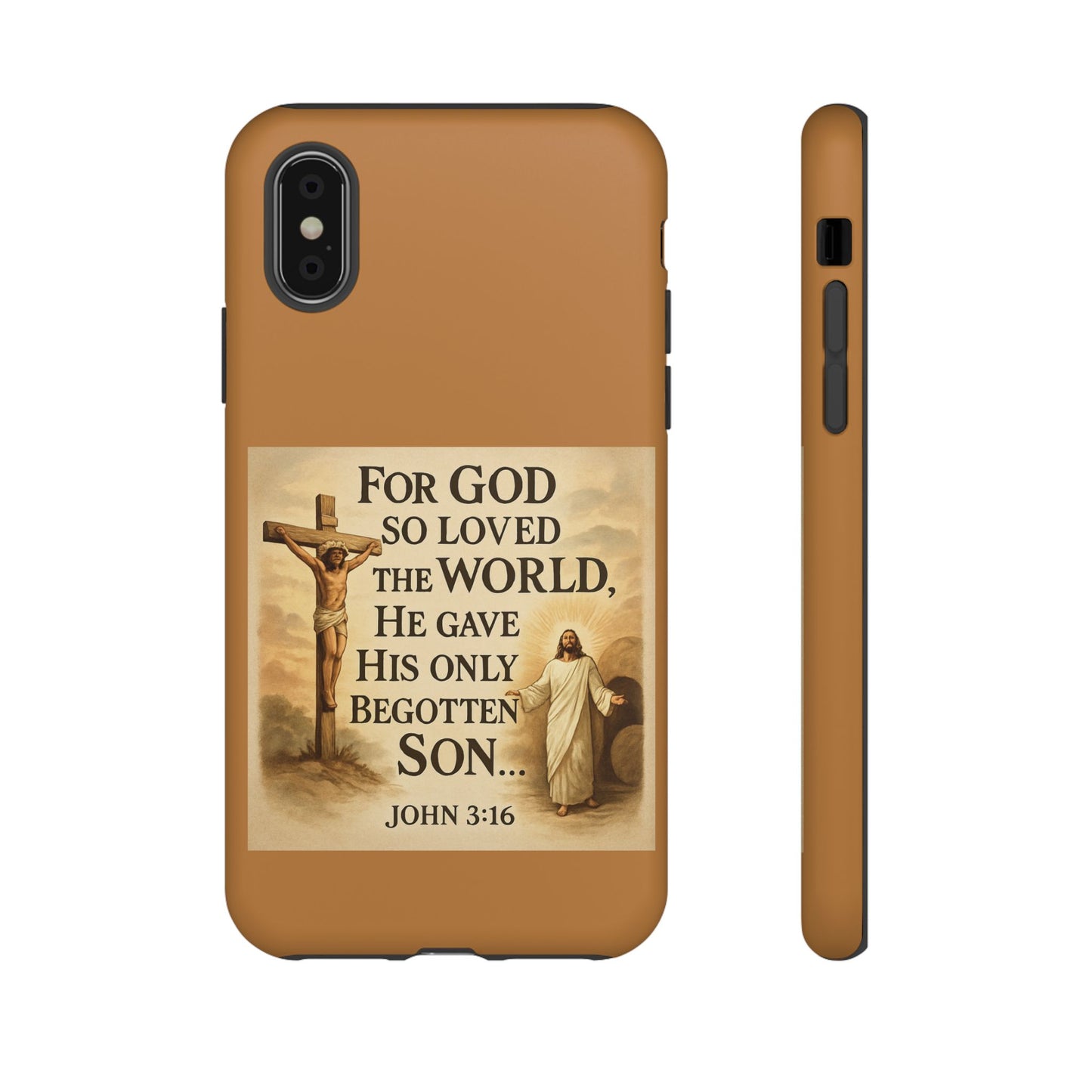 Christian John 3:16 Phone Case – 'For God So Loved the World' Tough Protective Cover