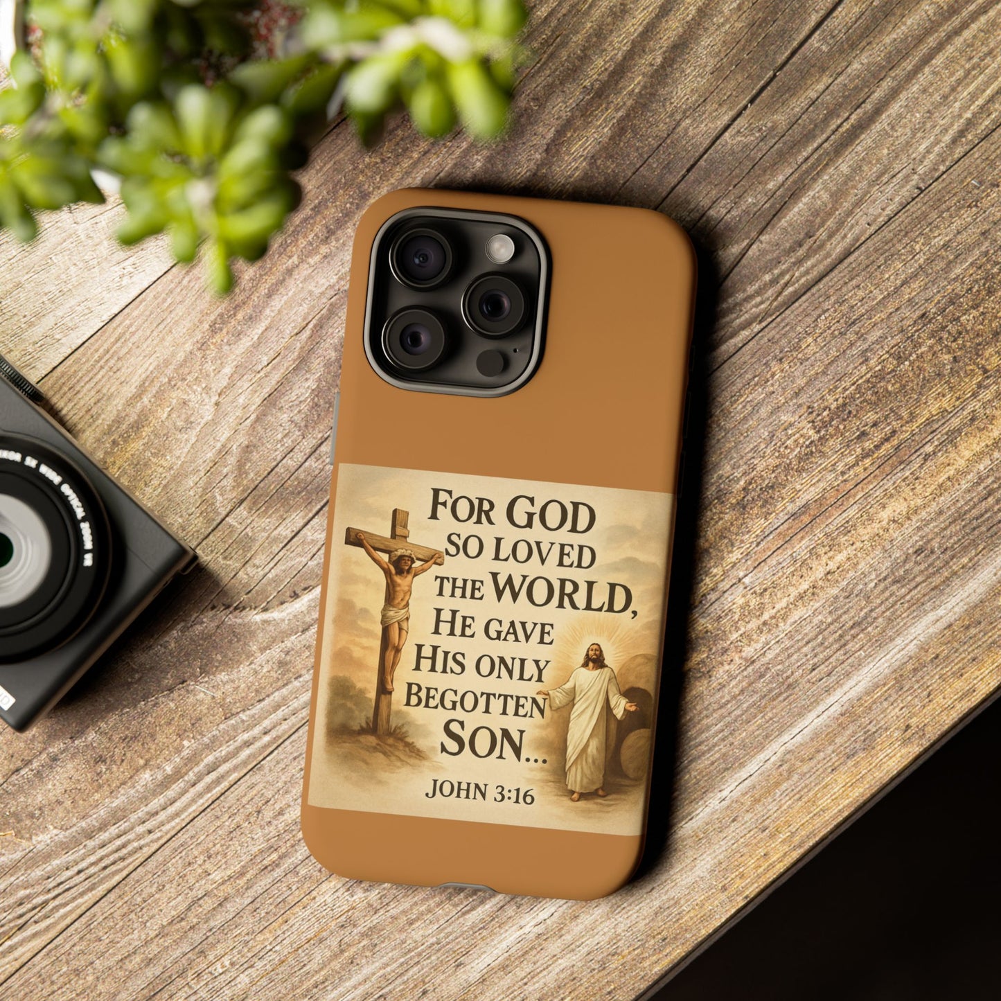 Christian John 3:16 Phone Case – 'For God So Loved the World' Tough Protective Cover