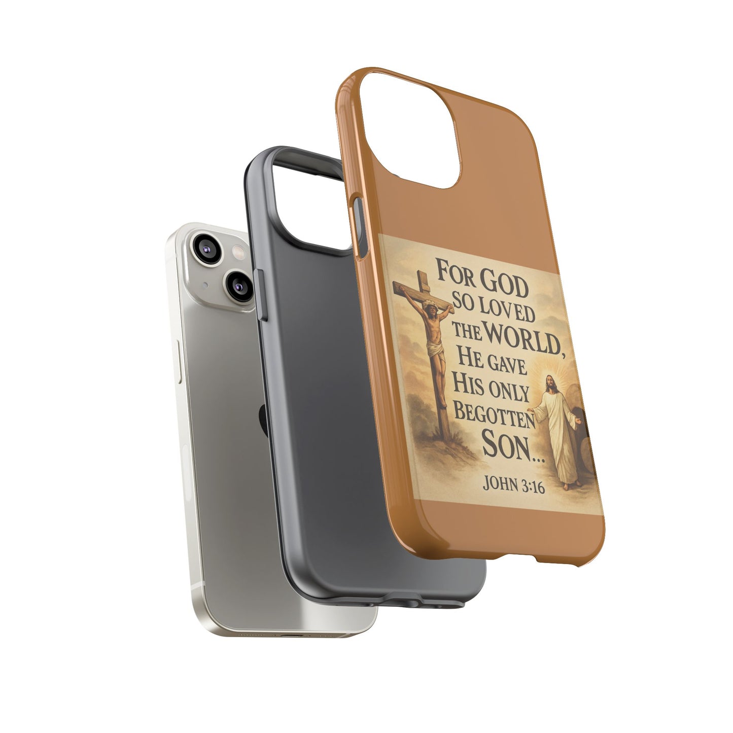 Christian John 3:16 Phone Case – 'For God So Loved the World' Tough Protective Cover