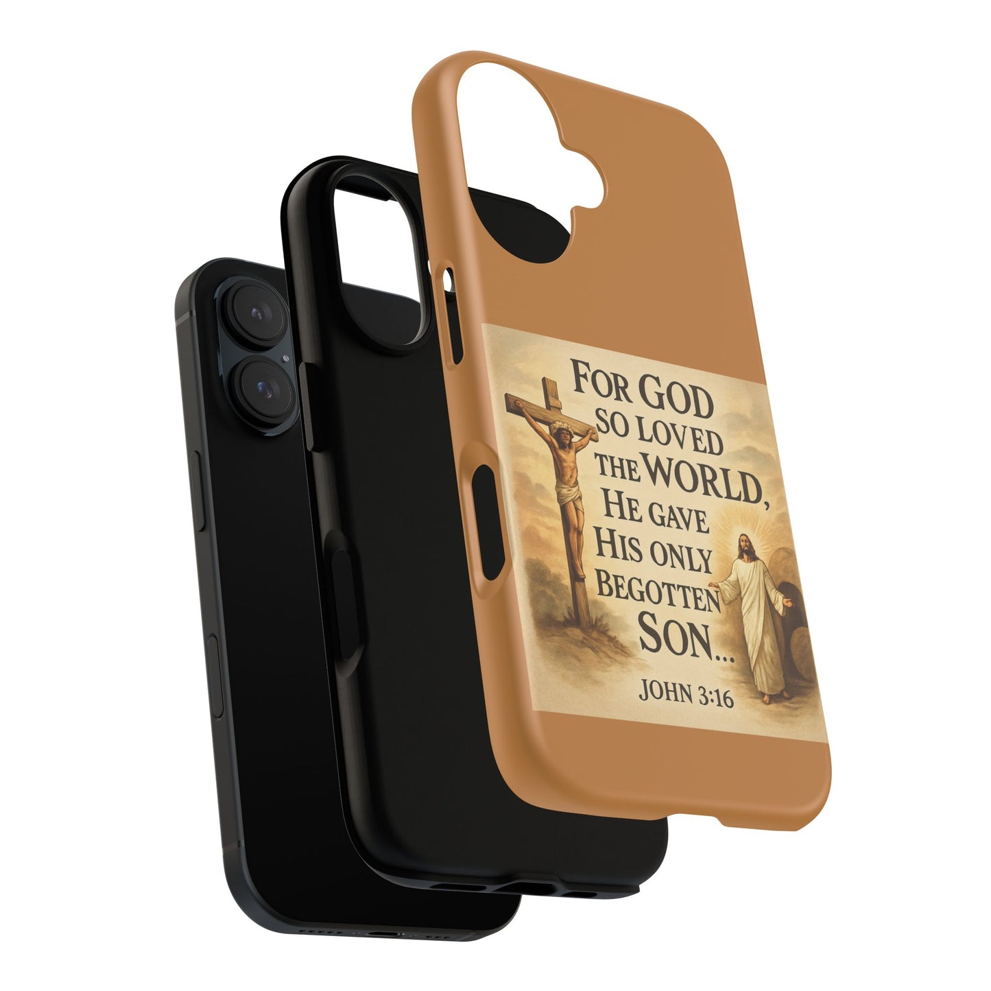 Christian John 3:16 Phone Case – 'For God So Loved the World' Tough Protective Cover