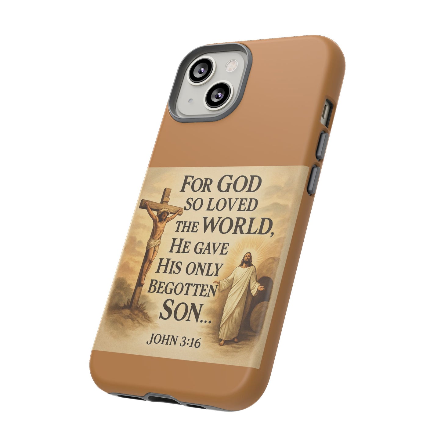 Christian John 3:16 Phone Case – 'For God So Loved the World' Tough Protective Cover