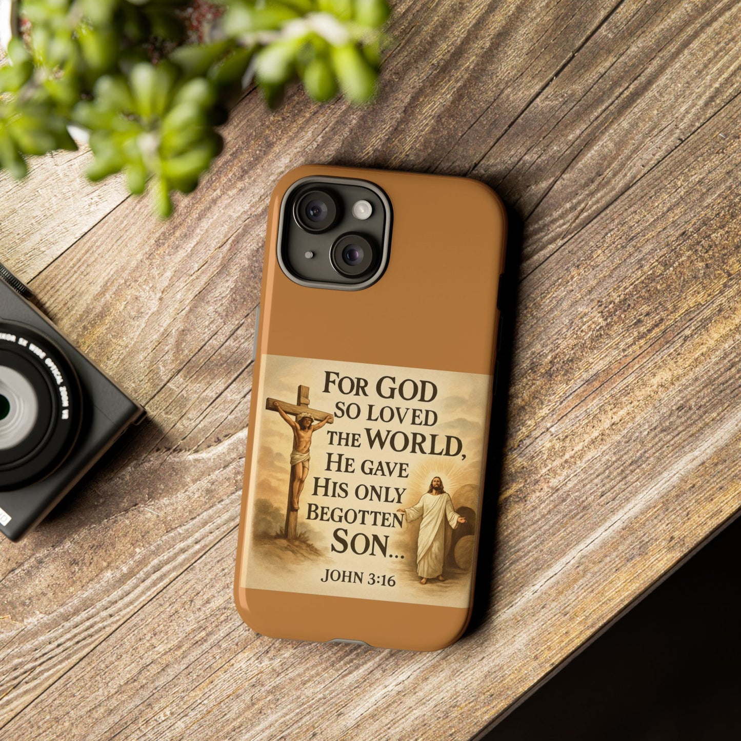 Christian John 3:16 Phone Case – 'For God So Loved the World' Tough Protective Cover