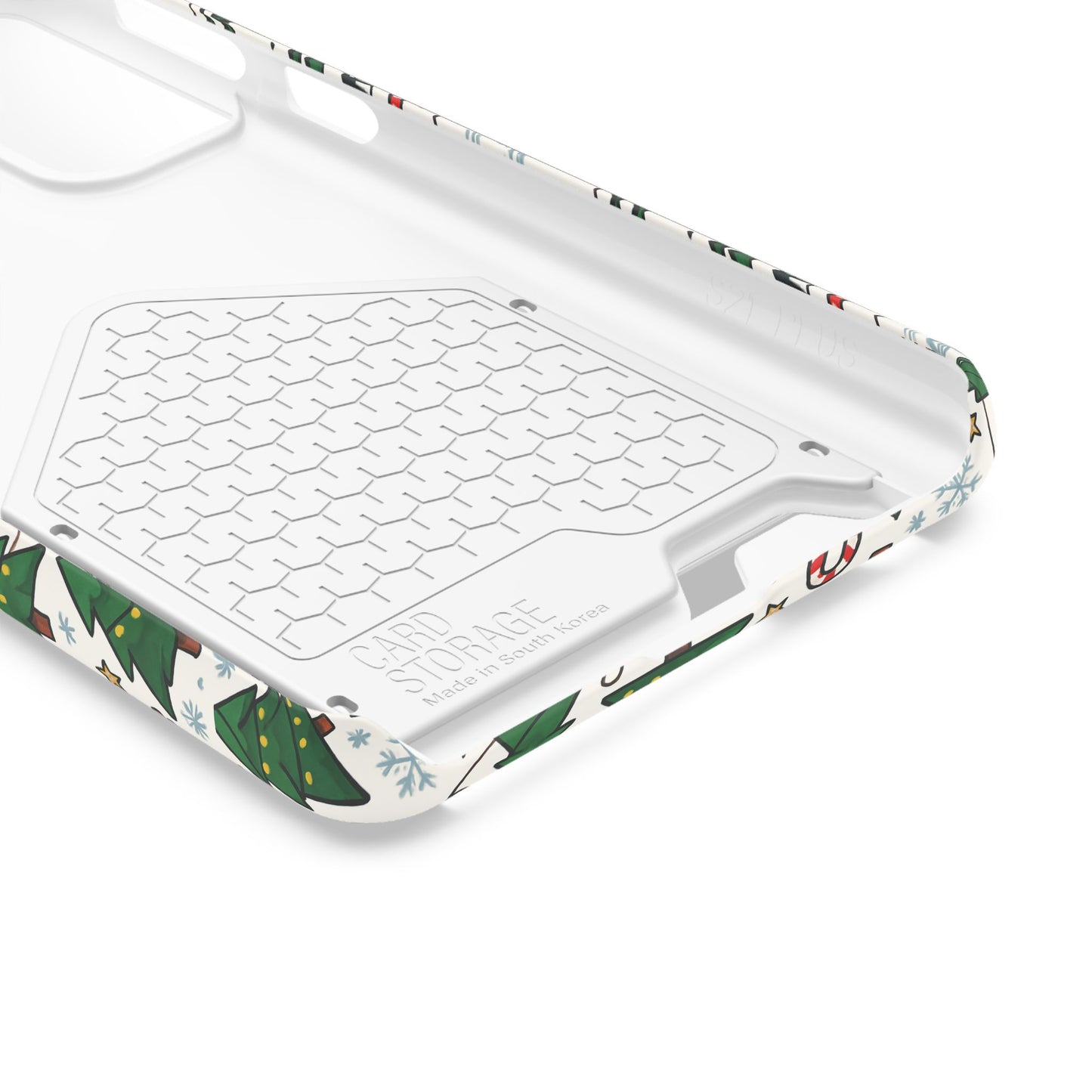 Festive Christmas Trees Phone Card Case – Holiday Candy Cane & Gift Pattern