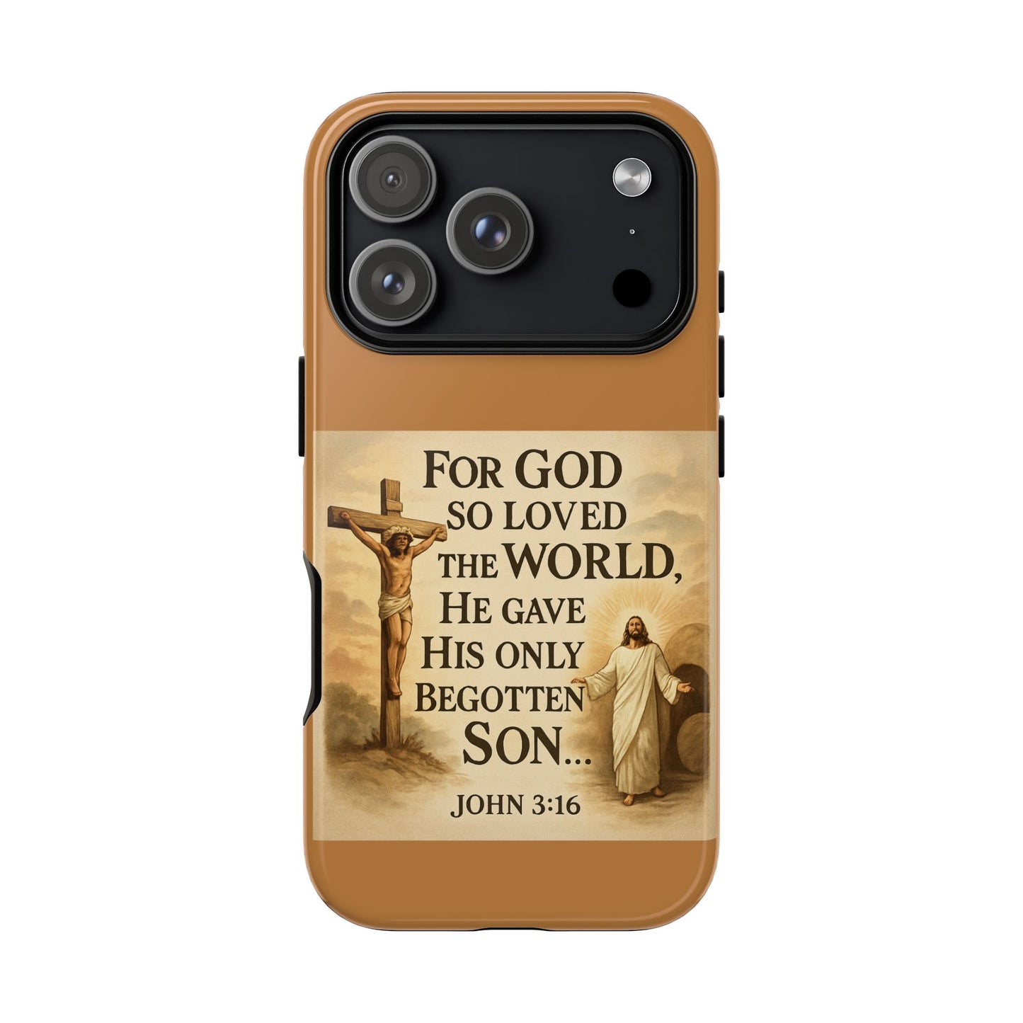 Christian John 3:16 Phone Case – 'For God So Loved the World' Tough Protective Cover