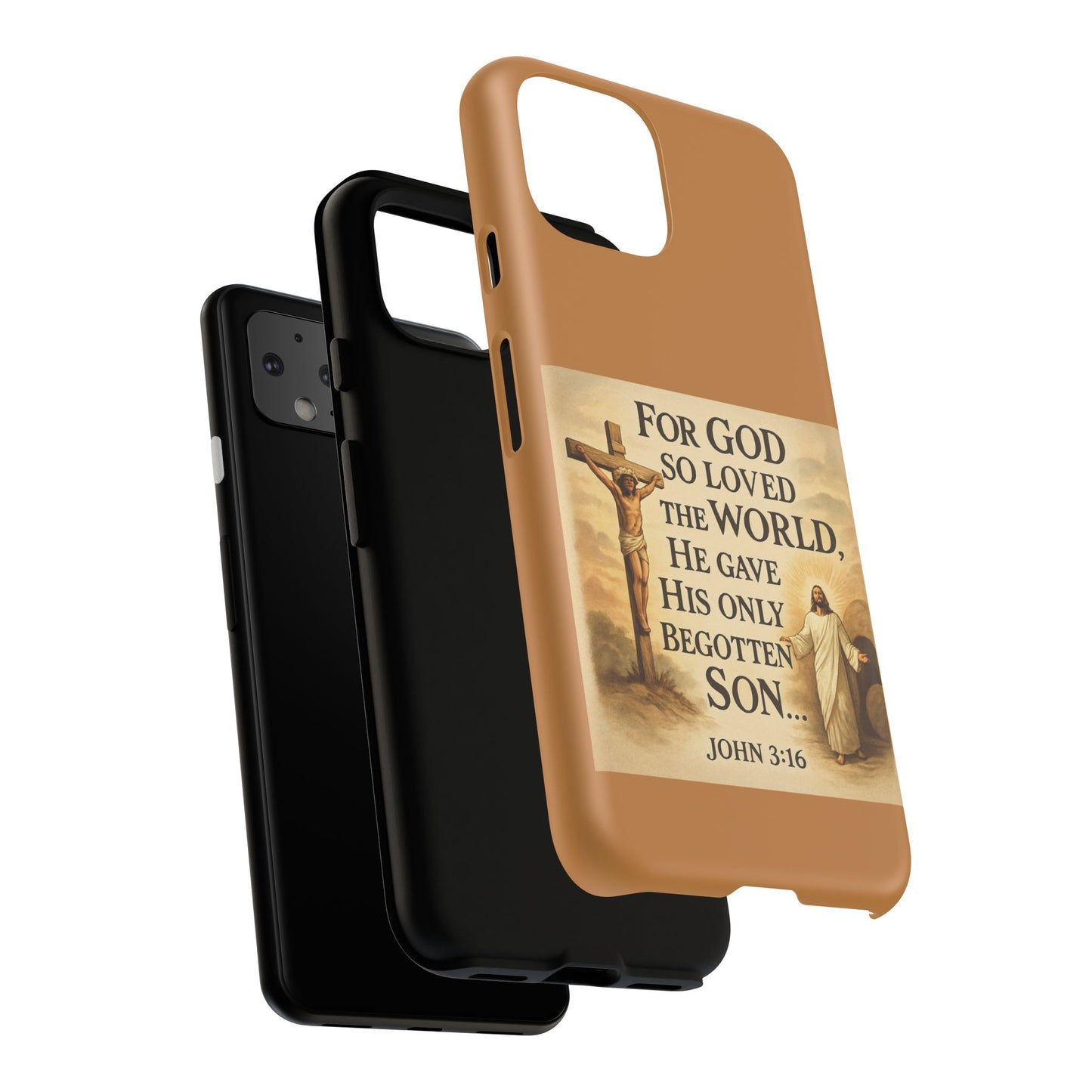 Christian John 3:16 Phone Case – 'For God So Loved the World' Tough Protective Cover