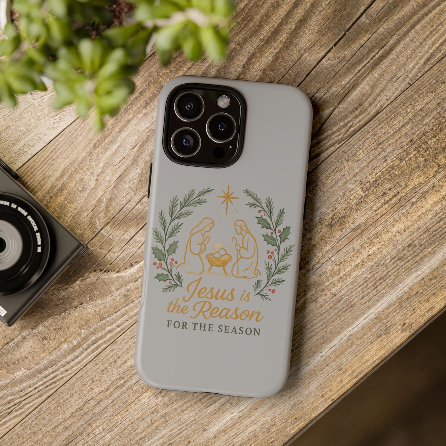 Jesus Is the Reason Phone Case — Nativity Christian Christmas Phone Cover