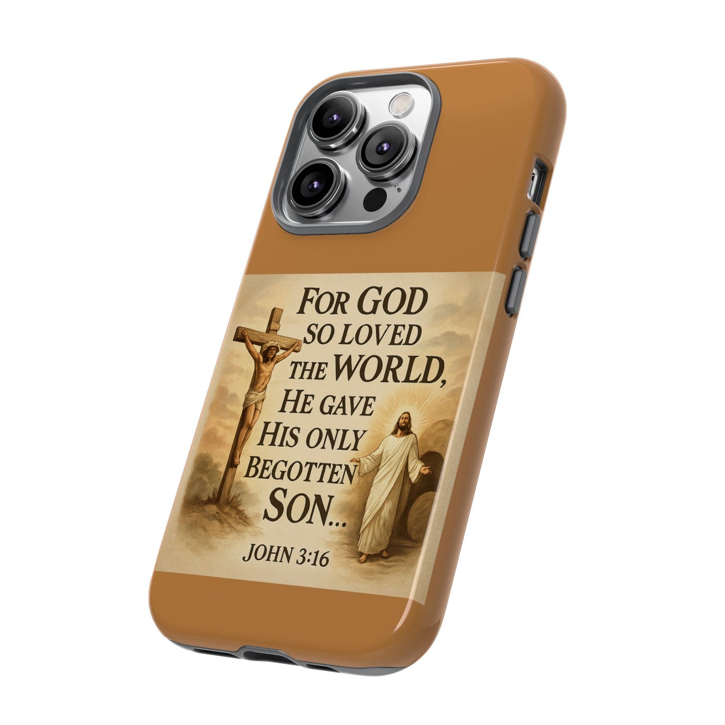 Christian John 3:16 Phone Case – 'For God So Loved the World' Tough Protective Cover