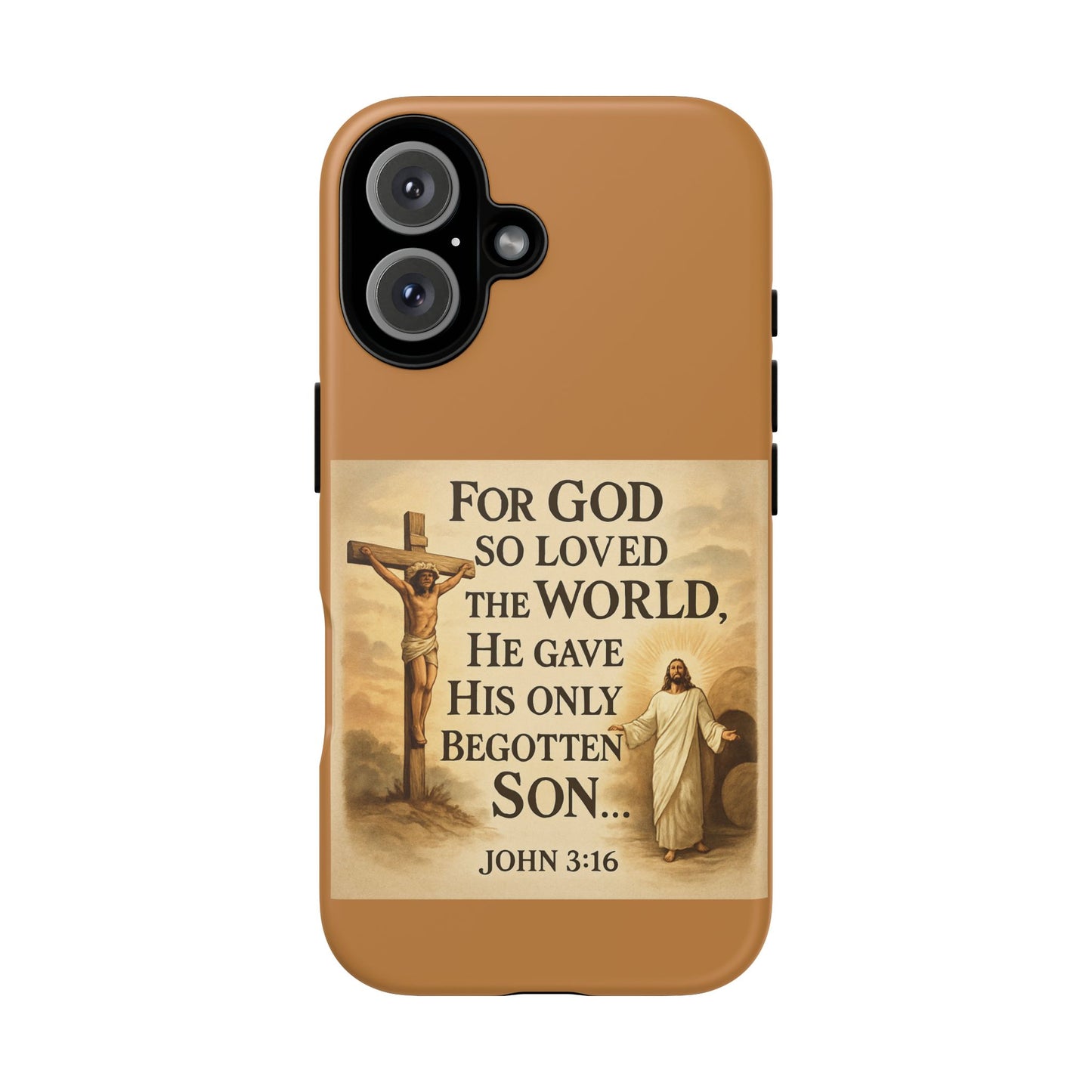Christian John 3:16 Phone Case – 'For God So Loved the World' Tough Protective Cover