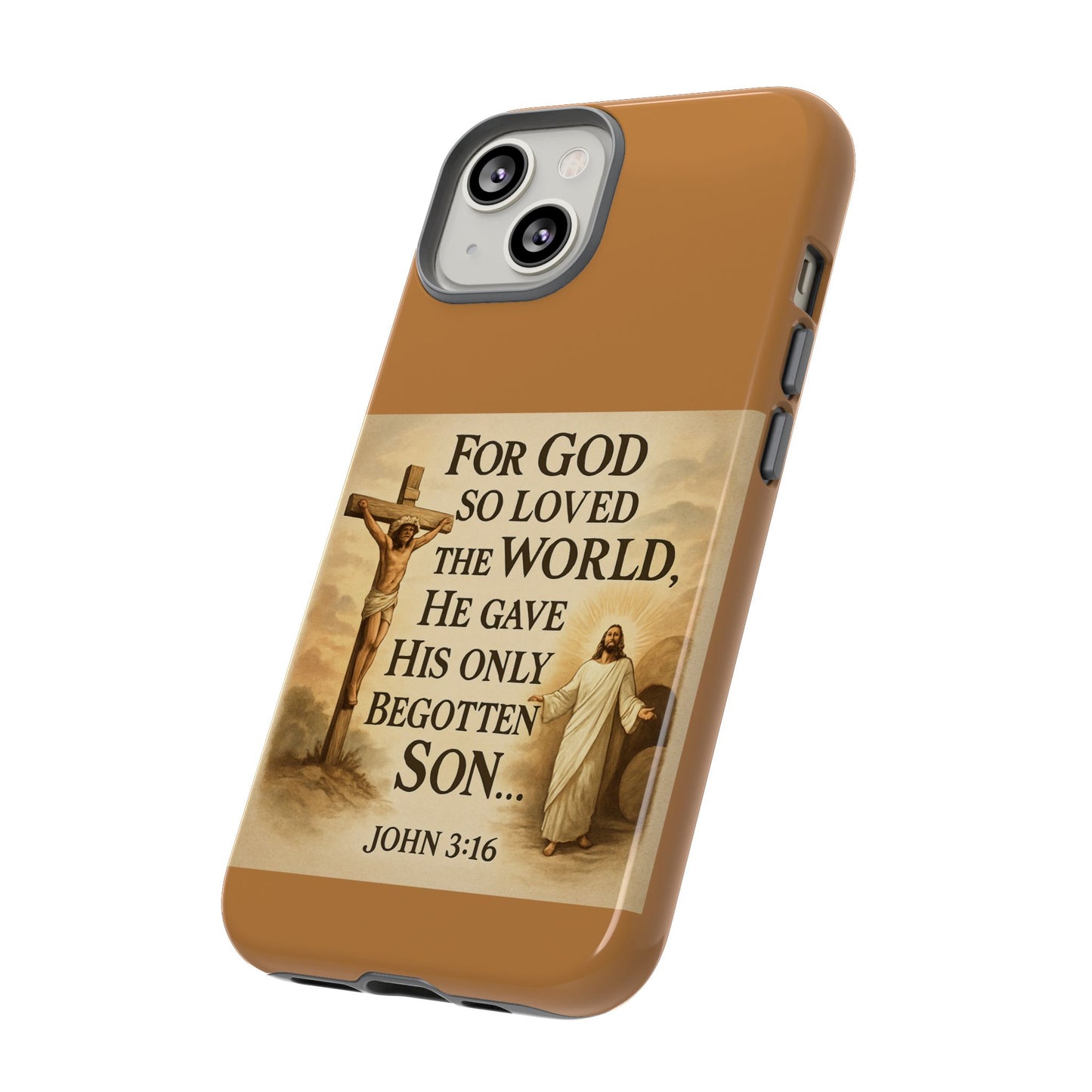 Christian John 3:16 Phone Case – 'For God So Loved the World' Tough Protective Cover