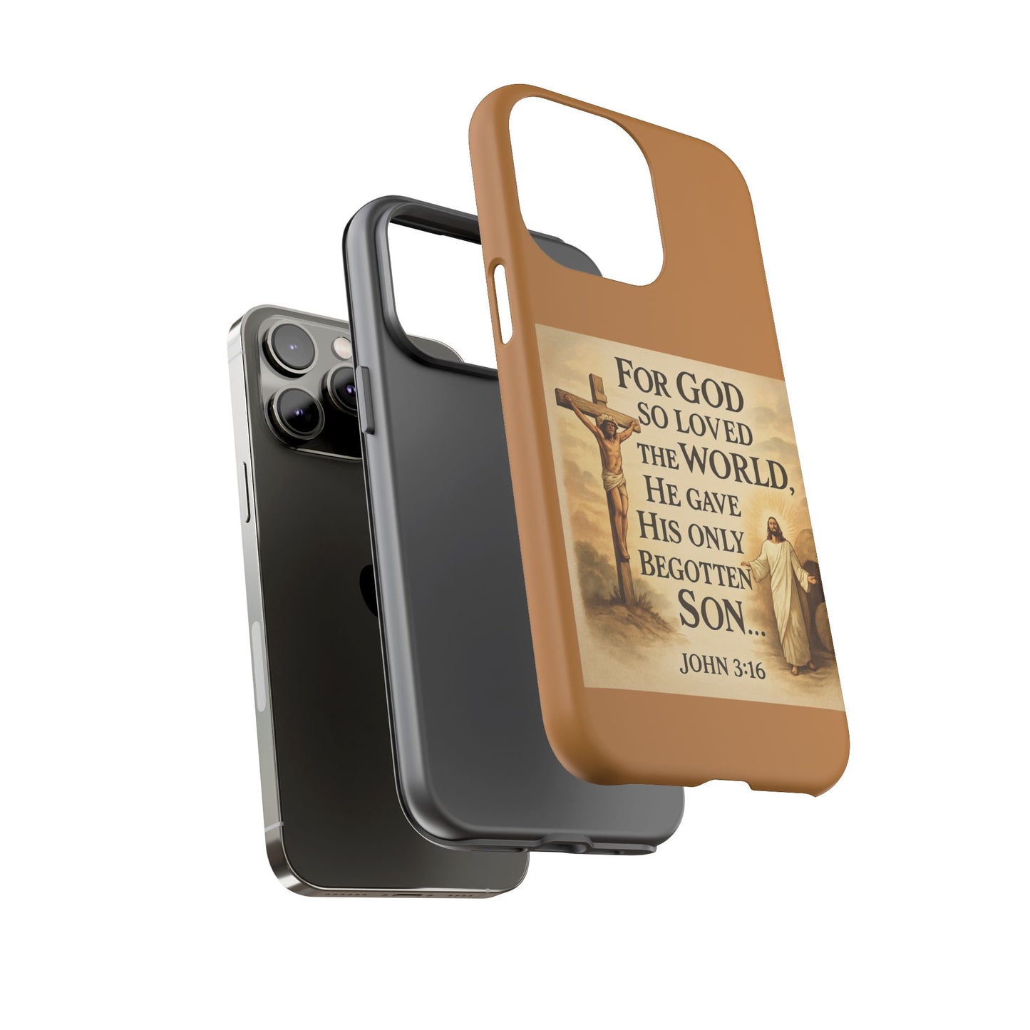 Christian John 3:16 Phone Case – 'For God So Loved the World' Tough Protective Cover