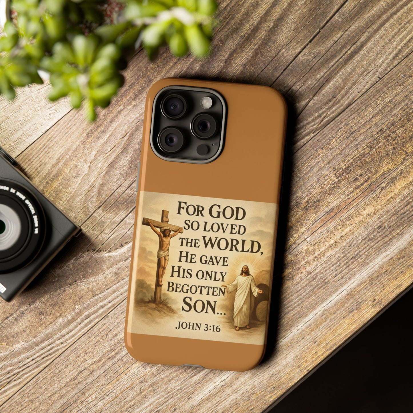 Christian John 3:16 Phone Case – 'For God So Loved the World' Tough Protective Cover