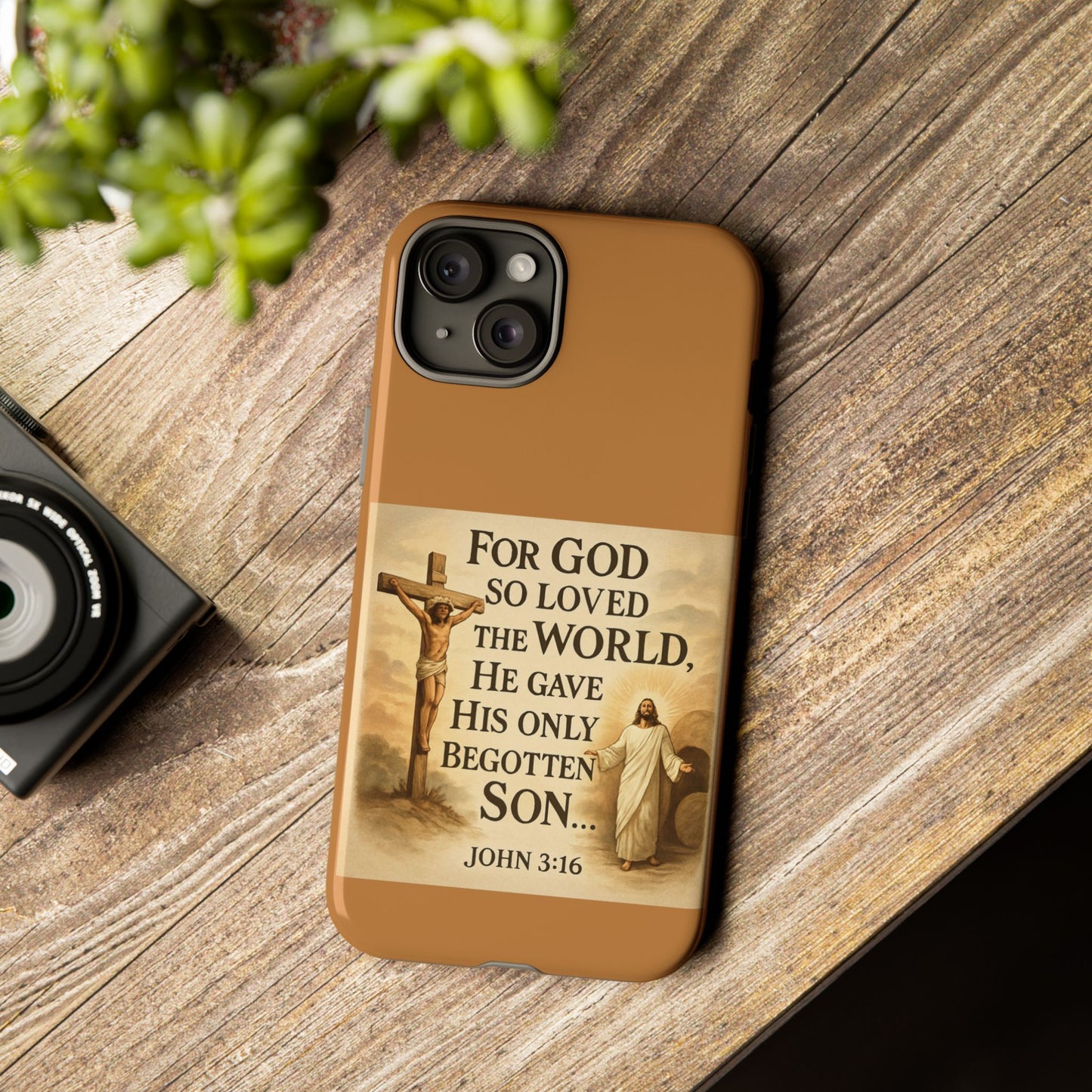 Christian John 3:16 Phone Case – 'For God So Loved the World' Tough Protective Cover