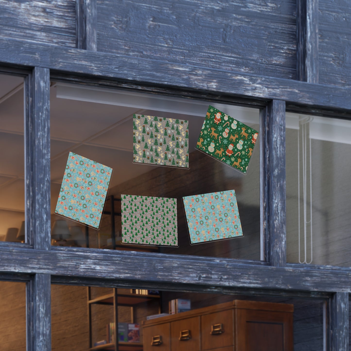 Holographic Holiday Sticker Sheets — 10-Pack Christmas Window Decals