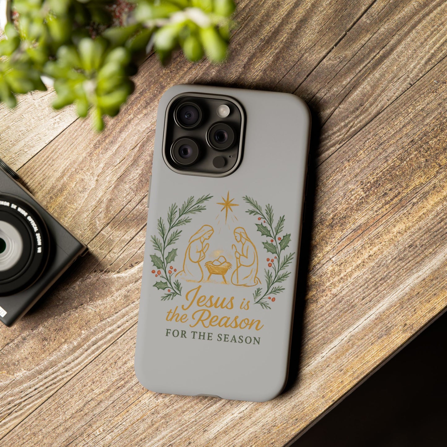 Jesus Is the Reason Phone Case — Nativity Christian Christmas Phone Cover