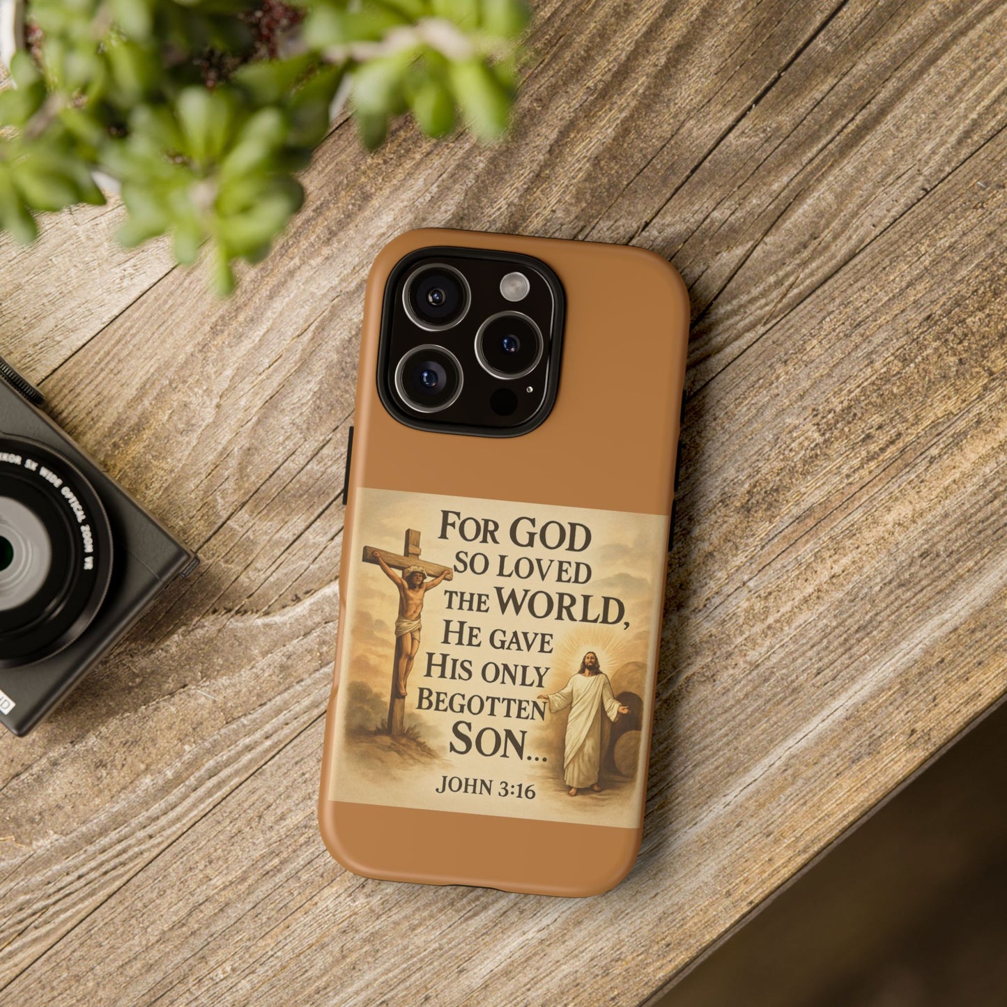 Christian John 3:16 Phone Case – 'For God So Loved the World' Tough Protective Cover