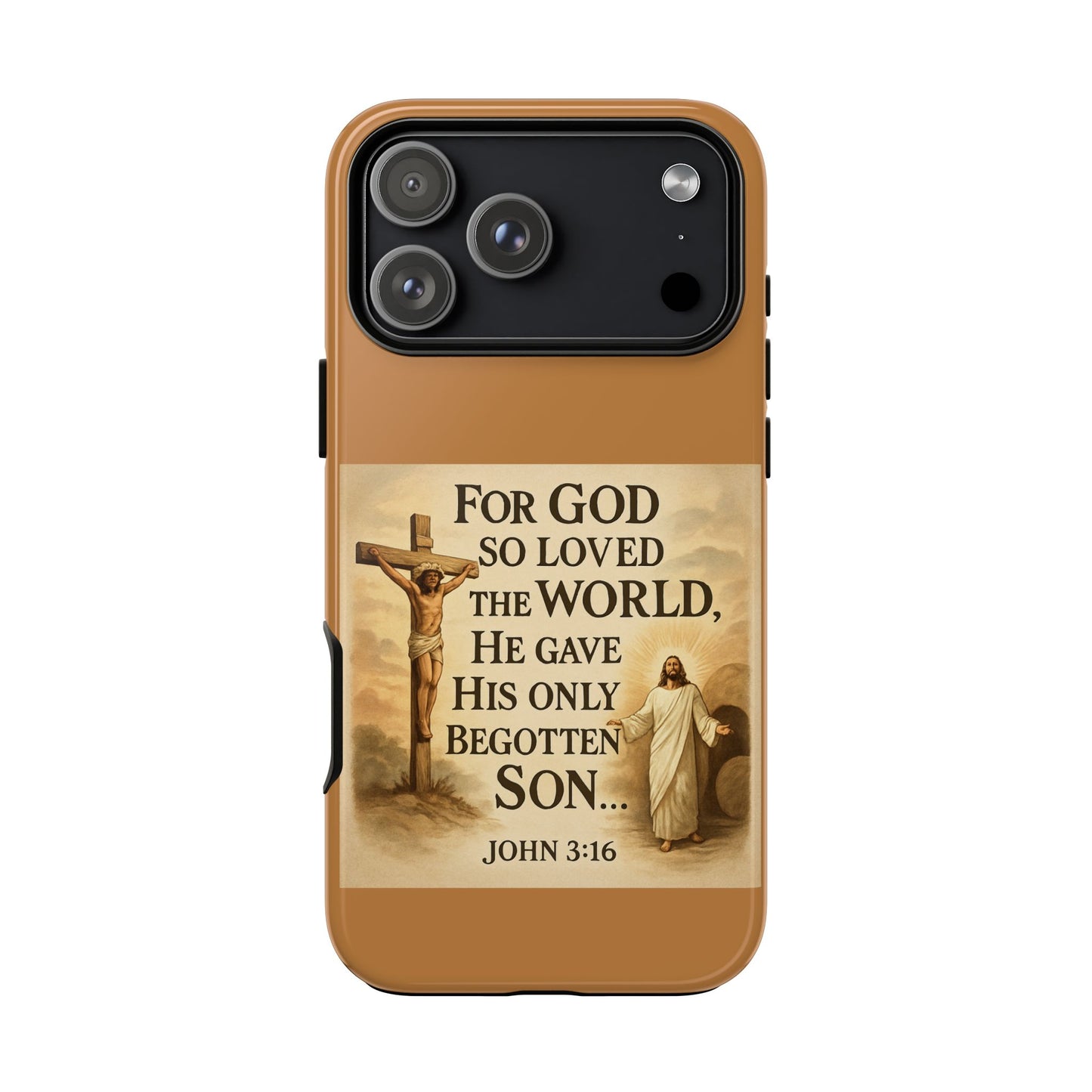Christian John 3:16 Phone Case – 'For God So Loved the World' Tough Protective Cover