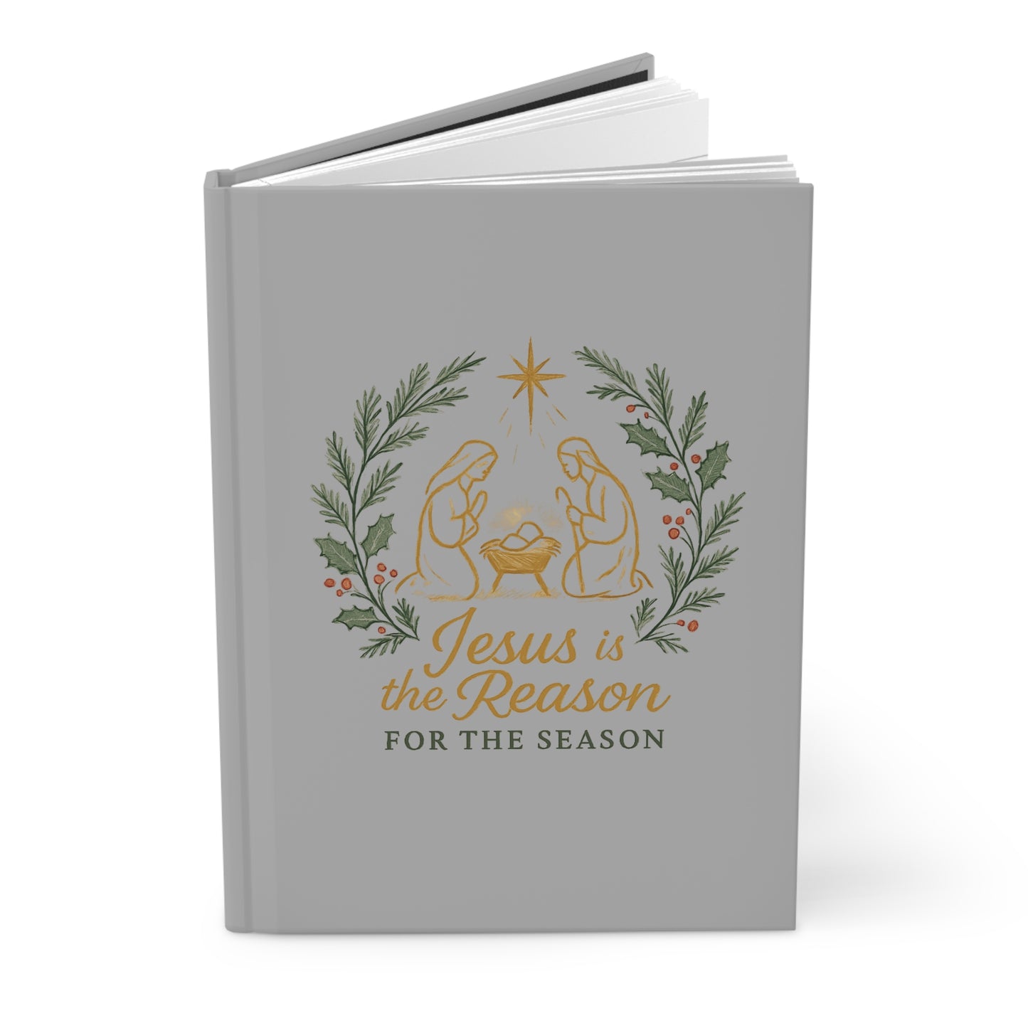 "Jesus Is the Reason for the Season" Nativity Christmas Hard Cover Journal
