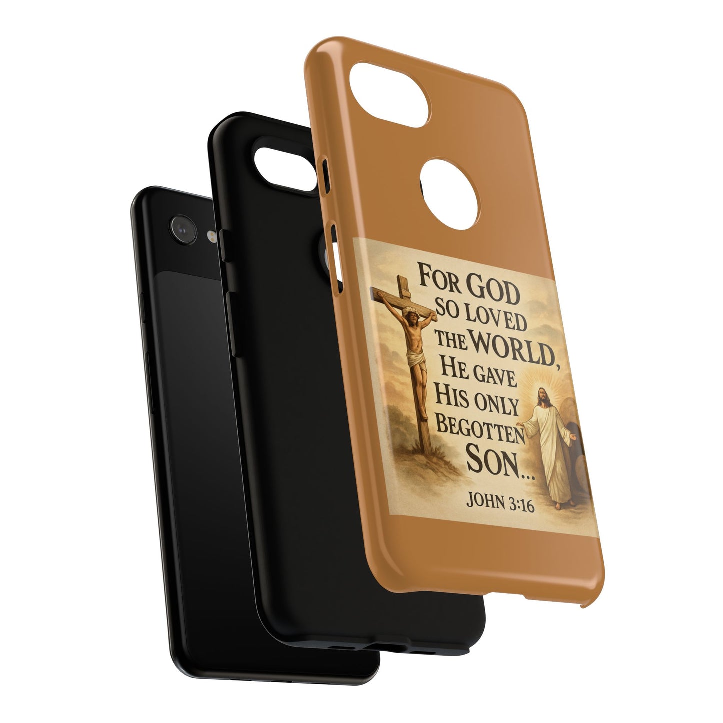 Christian John 3:16 Phone Case – 'For God So Loved the World' Tough Protective Cover