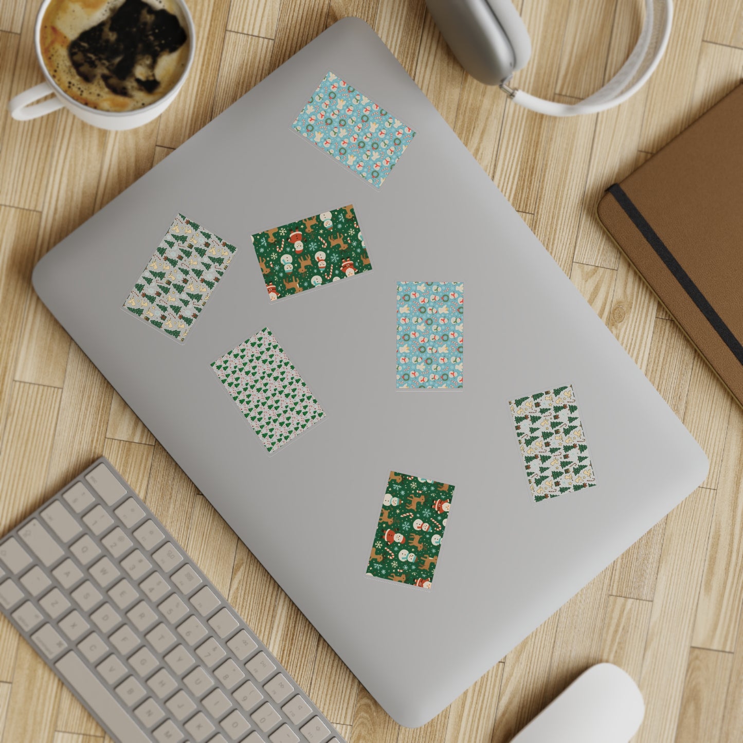 Holographic Holiday Sticker Sheets — 10-Pack Christmas Window Decals