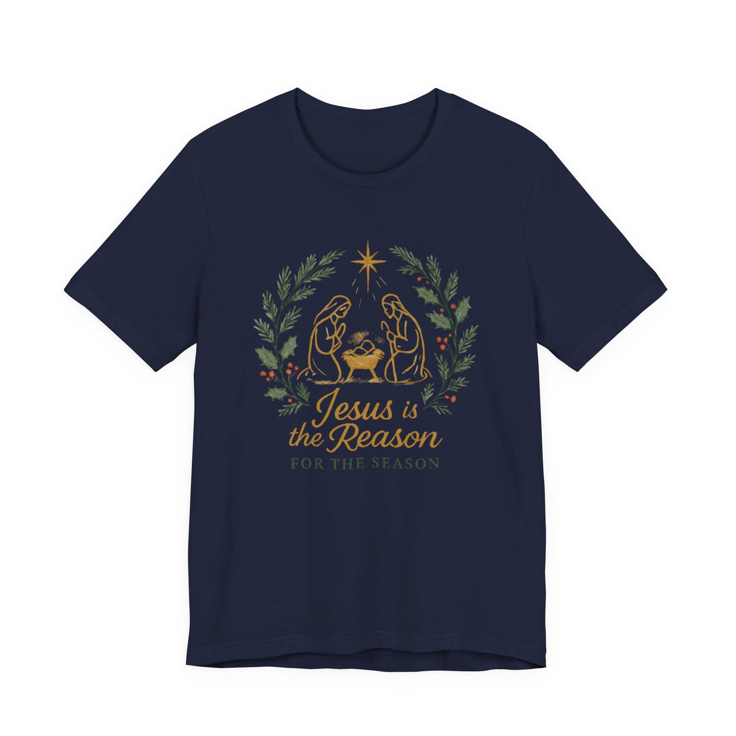 Jesus Is the Reason T-Shirt — Nativity Christmas Faith Tee