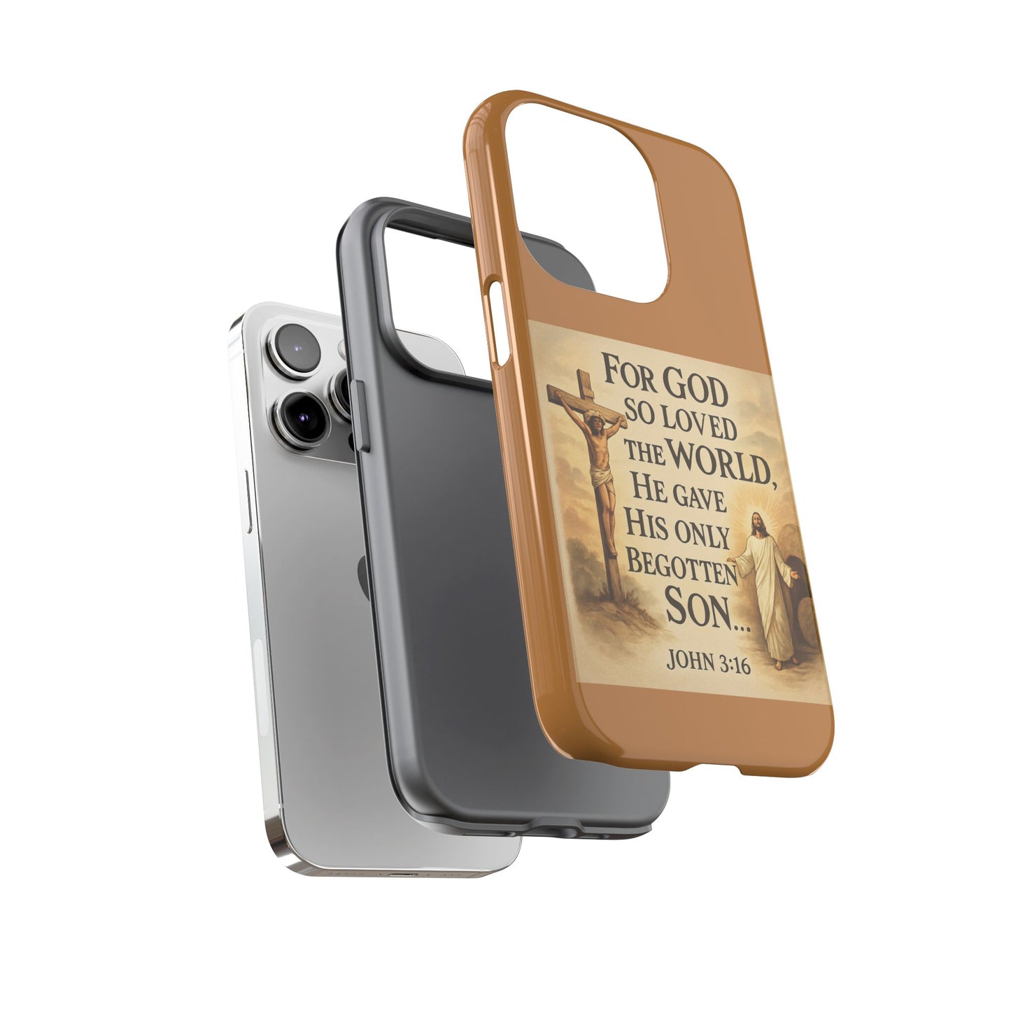 Christian John 3:16 Phone Case – 'For God So Loved the World' Tough Protective Cover