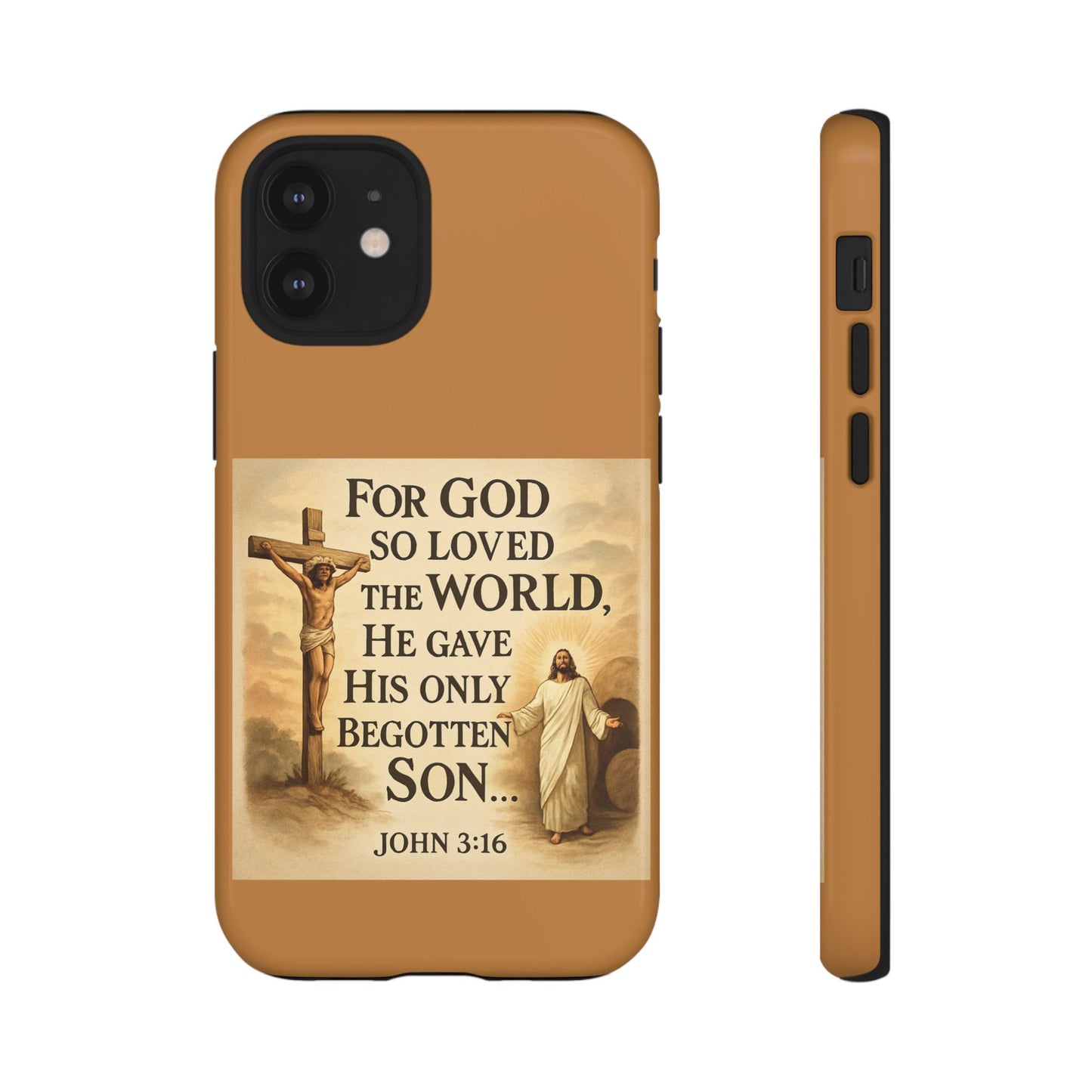 Christian John 3:16 Phone Case – 'For God So Loved the World' Tough Protective Cover