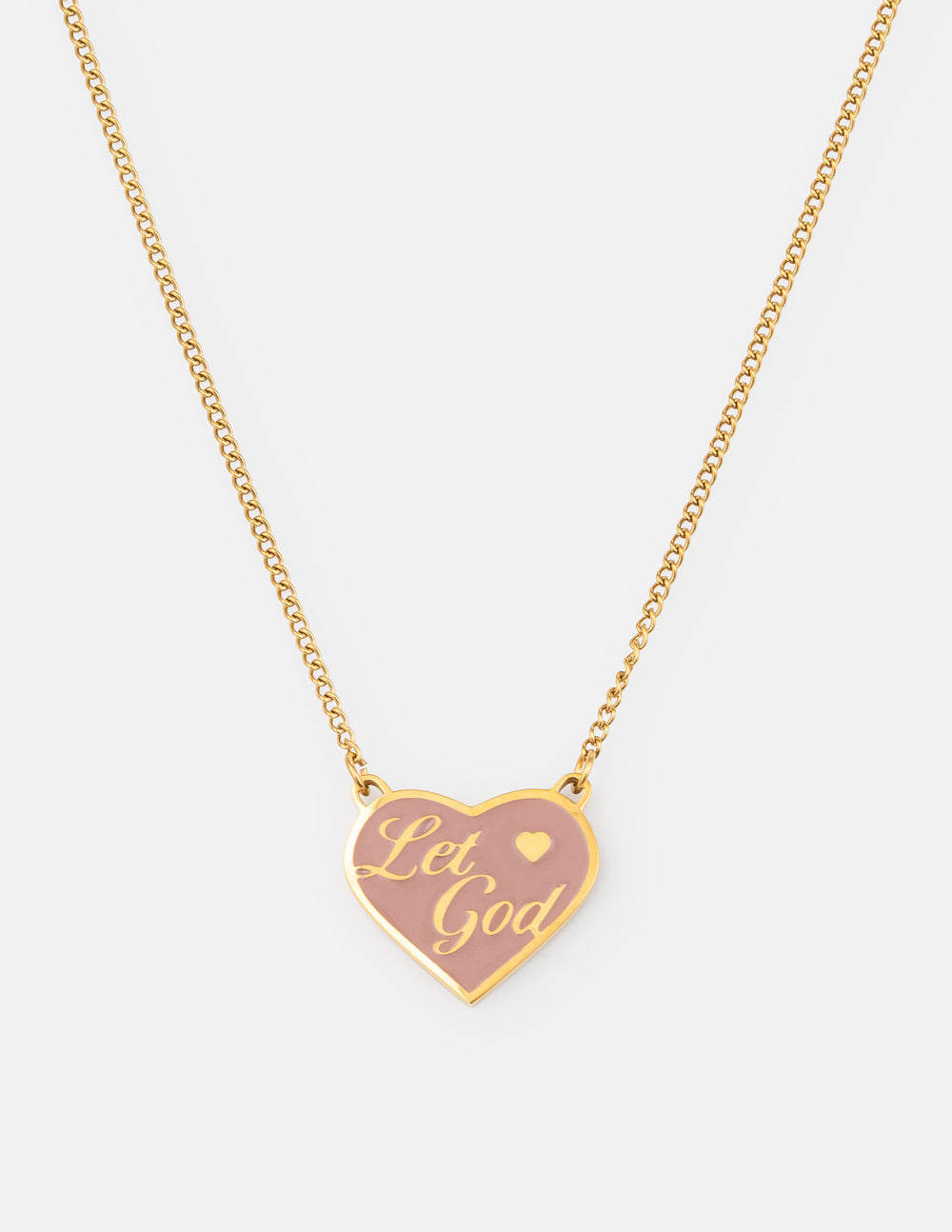 Enamel Let God Necklace